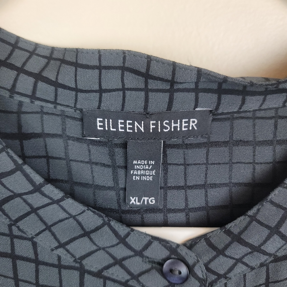 Eileen Fisher 100% Silk Button Down Shirt Dress size XL - Picture 2 of 7